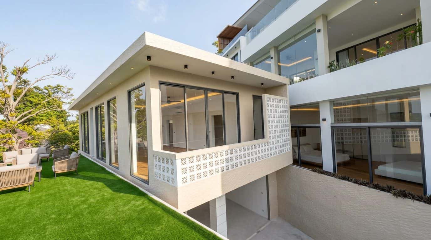 Villa EL top floor with rooftop lawn terrace