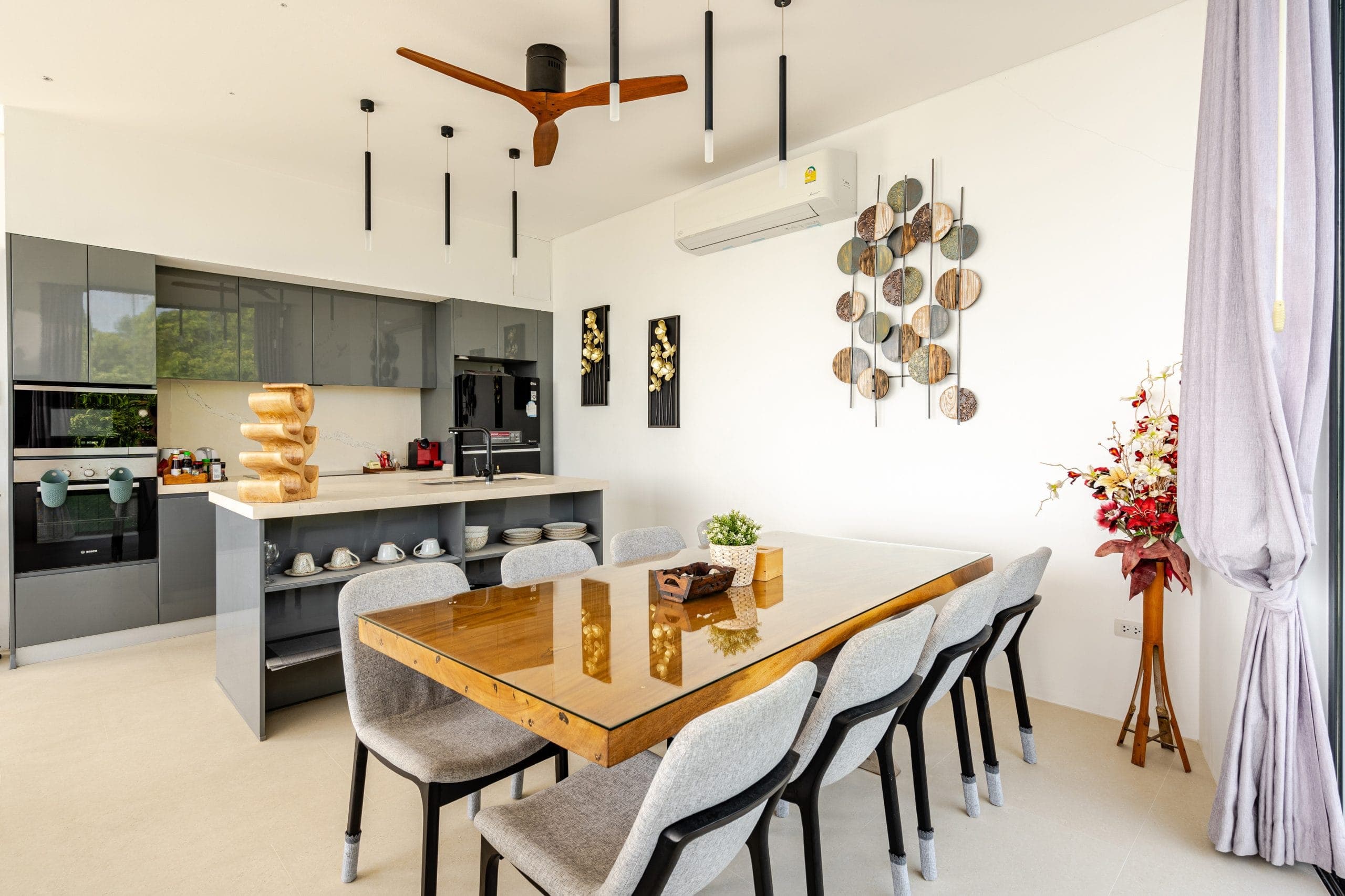 Honeymoon suite kitchen island