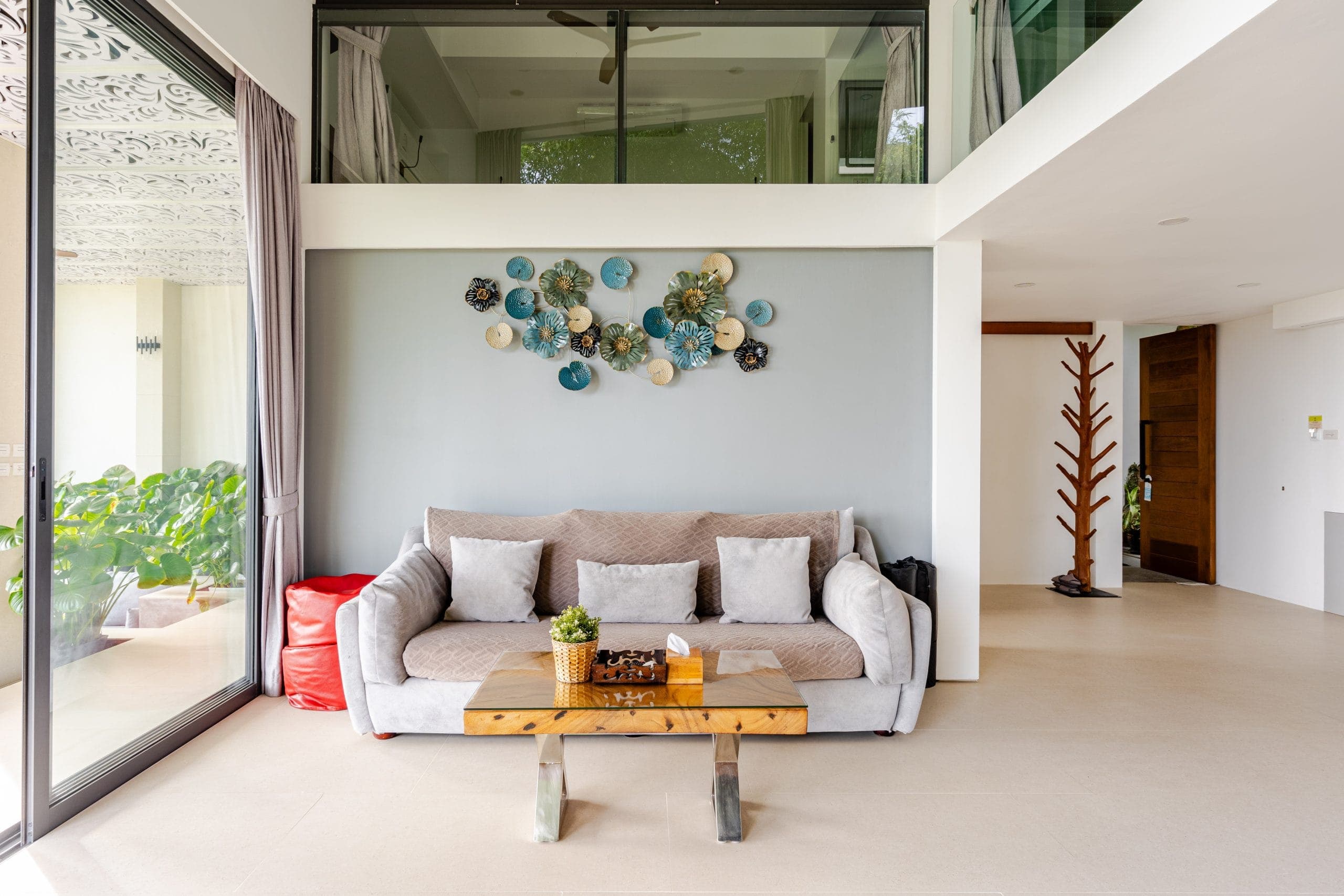 Seaview 2BR villa sofa